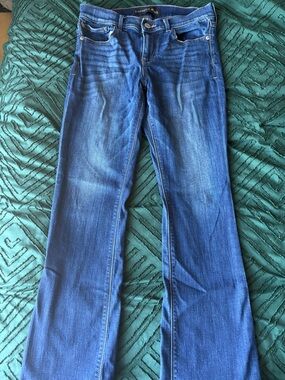 Express Blue Mid-Rise Bootcut Jean. Jean sale!
